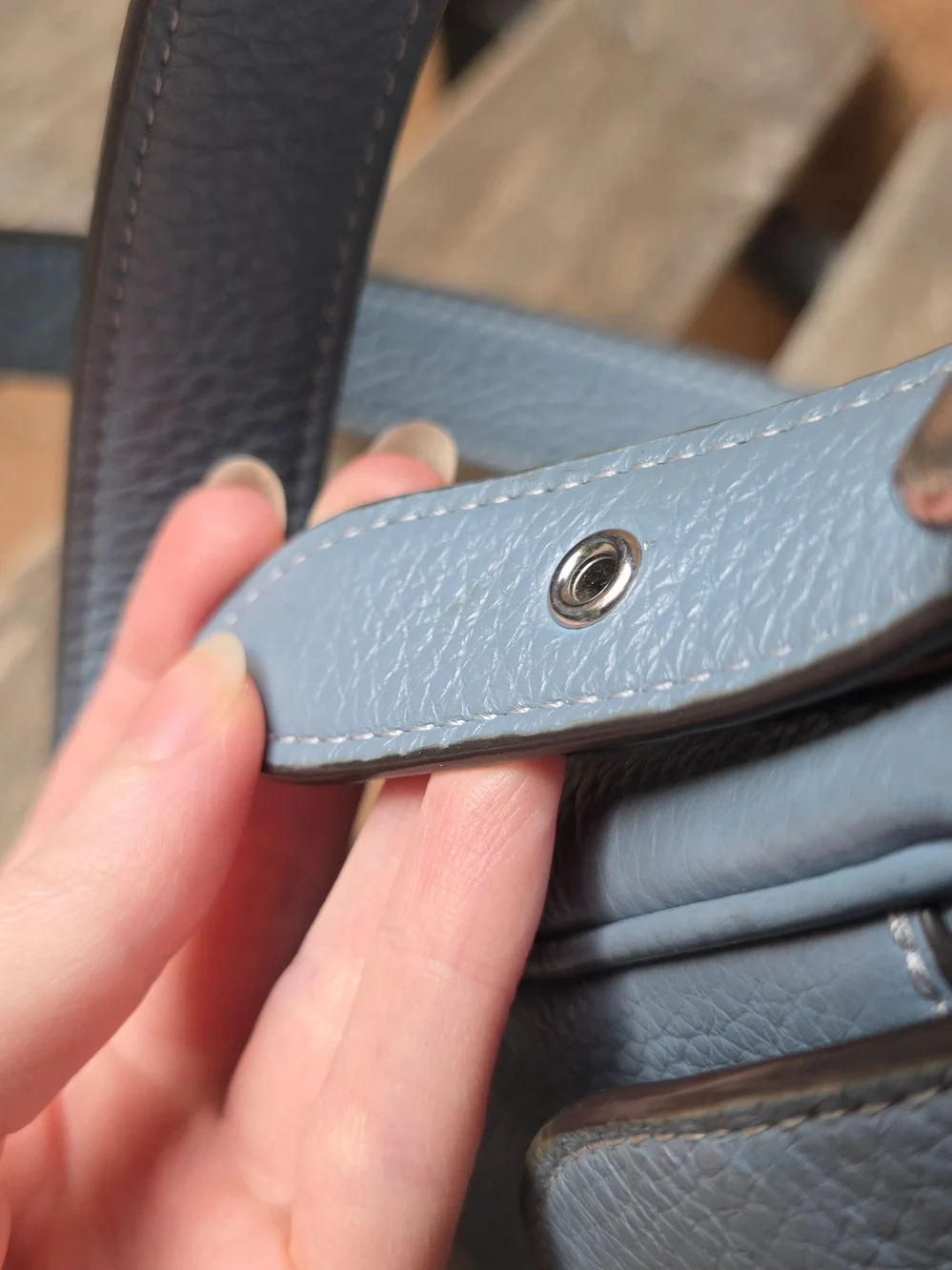 Coach Macie Saddle Bag Varsity Stripe Blue Crossbody Purse